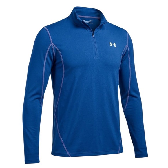 Under Armour Tops - Under Armour Mens Medium Blue ColdGear Half Zip Long‎ Sleeve Athletic Pullover